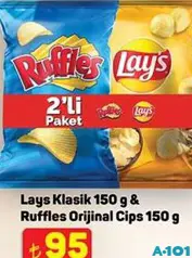 LAY'S KLASİK CİPS 150 G & RUFFLES ORİJİNAL CİPS 150 G PATATES CİPSİ